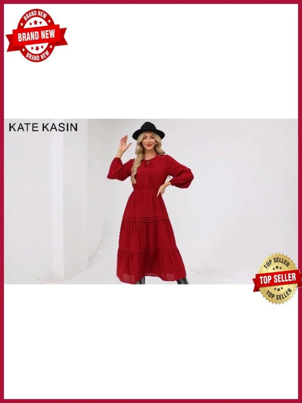 Long Sleeve Maxi Dress Boho Chiffon V Neck Pockets Flowy Wedding Guest